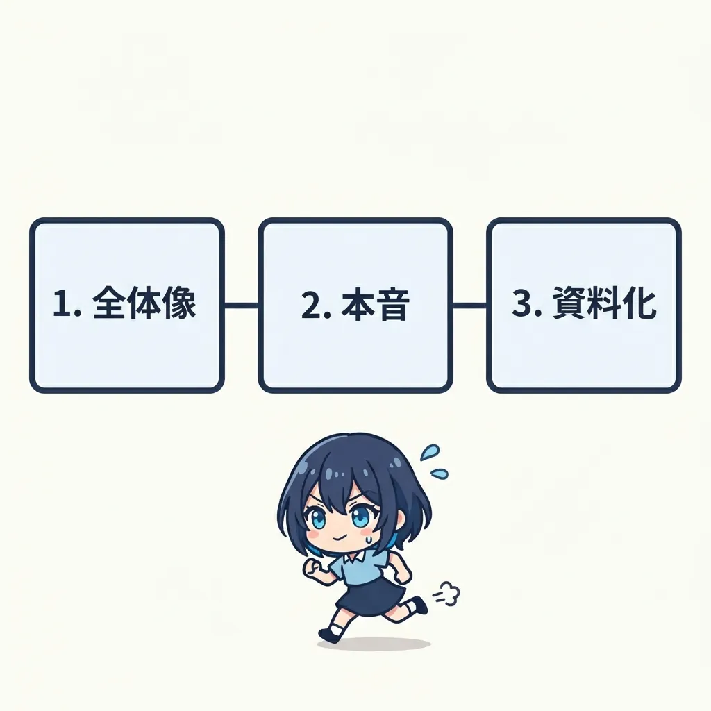 3ステップ・フローチャート